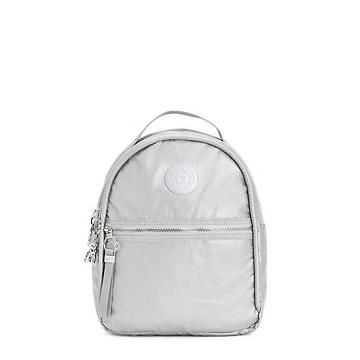 Kipling Kae Klassiska Metallic Ryggsäck Silver | SE 1628IL